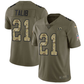 Nike Los Angeles Rams #21 Aqib Talib Olive/Camo Men’s Stitched NFL Limited 2017 Salute To Service Jersey
