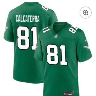 Men's Philadelphia Eagles #81 Grant Calcaterra Limited Kelly Green Vapor Jersey