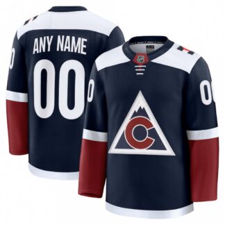 Men's Colorado Avalanche Navy Alternate Premium Custom Jersey