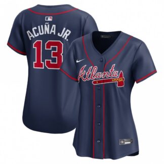 ultra‑ Ronald Acuña Jr. Atlanta Braves Nike Women's Alternate Limited Player Jersey – Navy ‑uniform