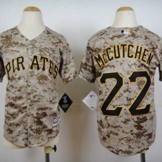 Youth Pittsburgh Pirates #22 Andrew McCutchen 2015 Camo Jerseys