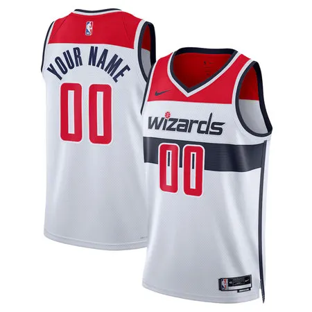 Men's Washington Wizards Nike White Swingman Association Edition Custom Jersey