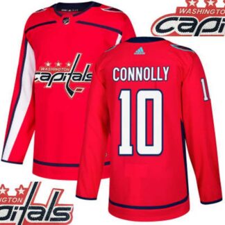 Capitals #10 Connolly Red With Special Glittery Logo Adidas Jersey