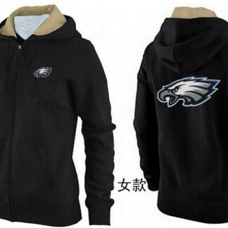 Womens Philadelphia Eagles Team Logo 2015 Full Zip Hoodie-26