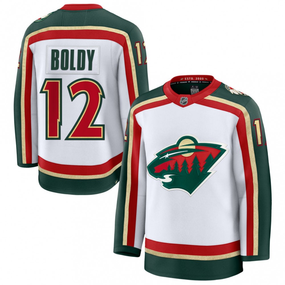 Matt Boldy Minnesota Wild White 25th Anniversary Premium Jersey