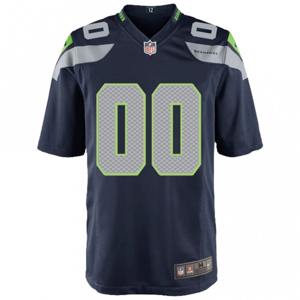 Seattle Seahawks Nike Youth Custom Game Jersey - College Navy - Image 2