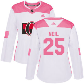 Adidas Ottawa Senators #25 Chris Neil White/Pink Authentic Fashion Women’s Stitched NHL Jersey